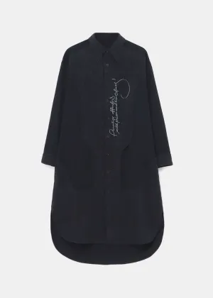Black Embroidery Shirt Dress