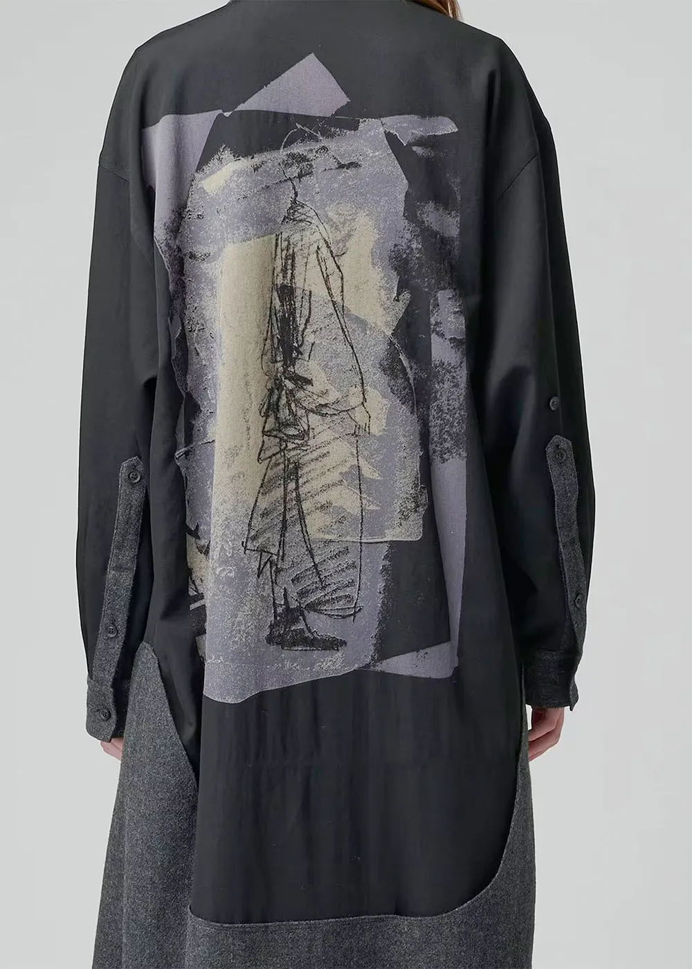 Black Embroidery Shirt Dress