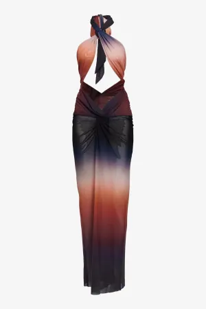 Ombre Halter Maxi Dress